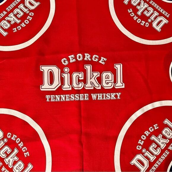Vtg NOS Red/White/Blue George Dickel Tennessee Whiskey Promo Bandana 22”Made USA - Picture 4 of 4